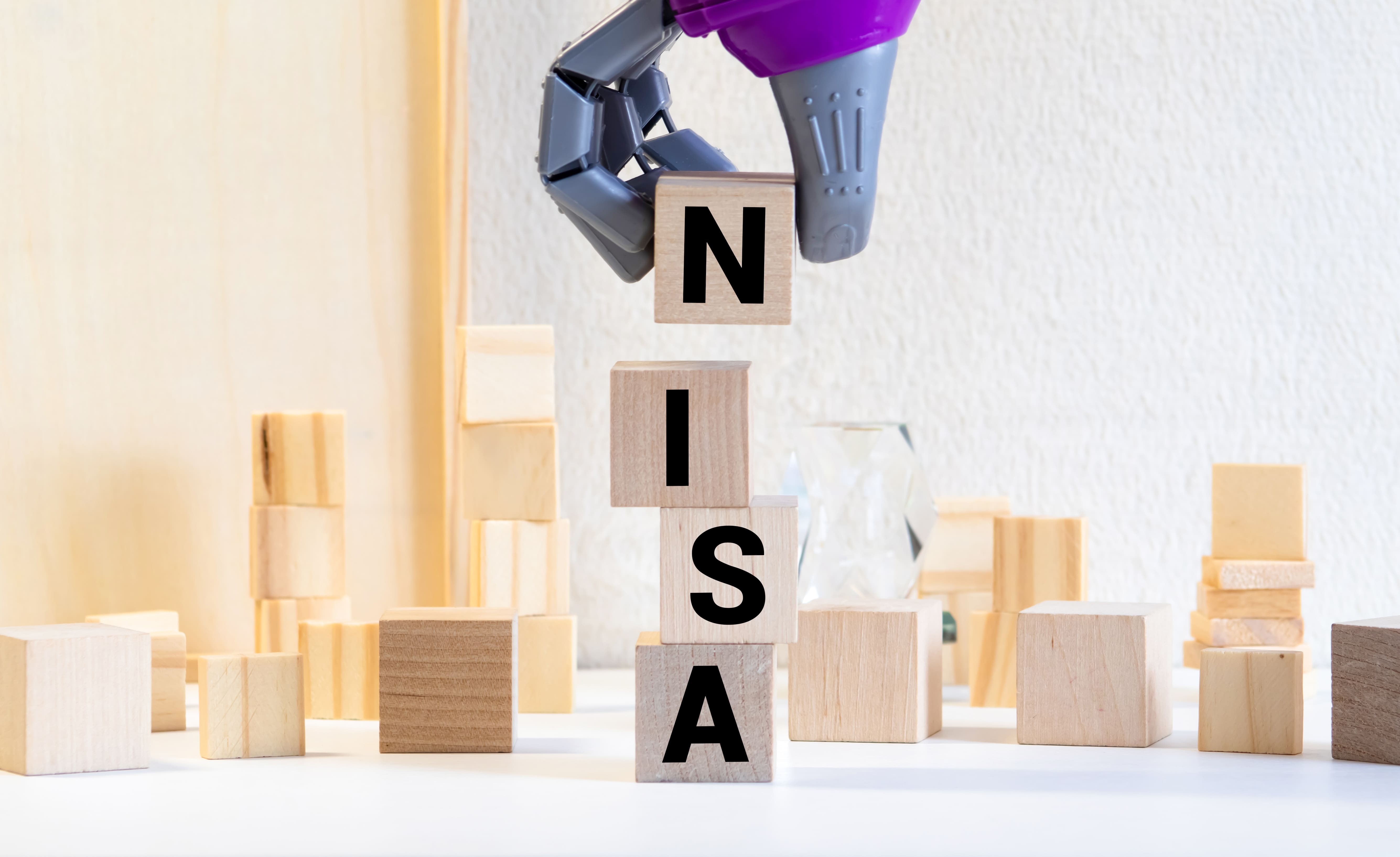 NISAの文字の積み木